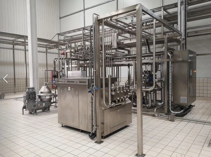 Pasteurised milk line