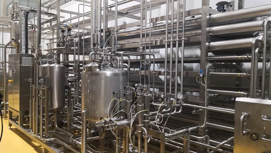 Sterilised milk line