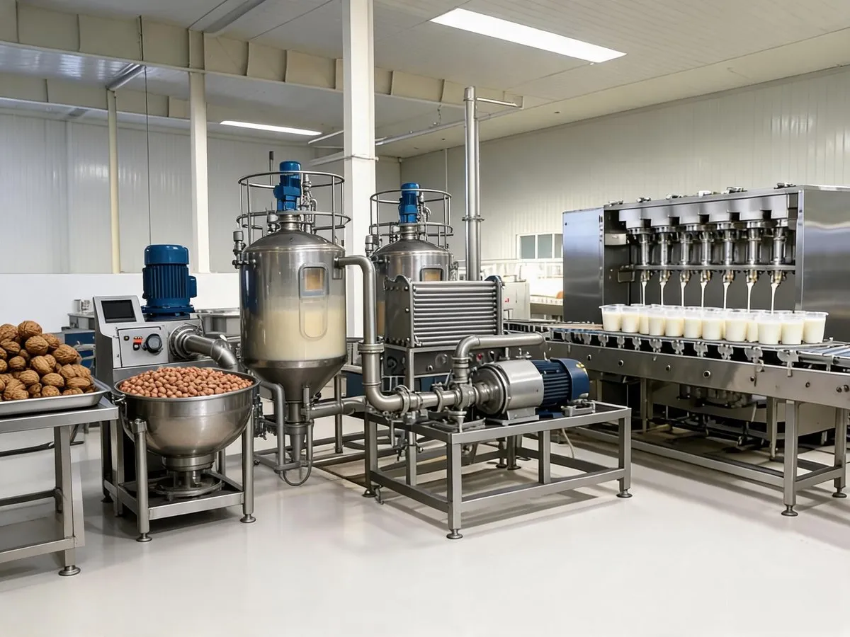 Walnut & peanut milk production process
